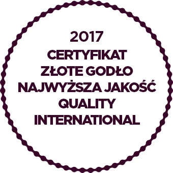 2017 Certyfikat złotego godło najwyższa jakość